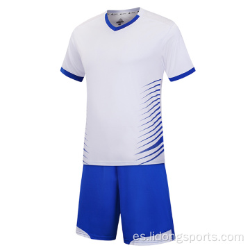 Venta al por mayor Jersey de fútbol económico conjunto uniforme de fútbol completo